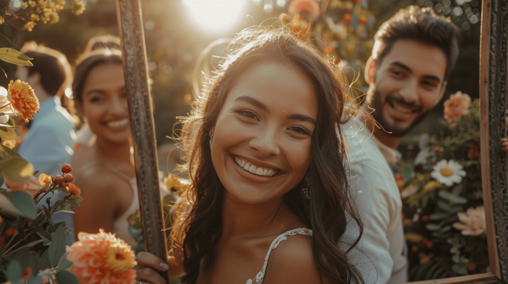 Un cadre photo en bois pour un mariage éco-responsable